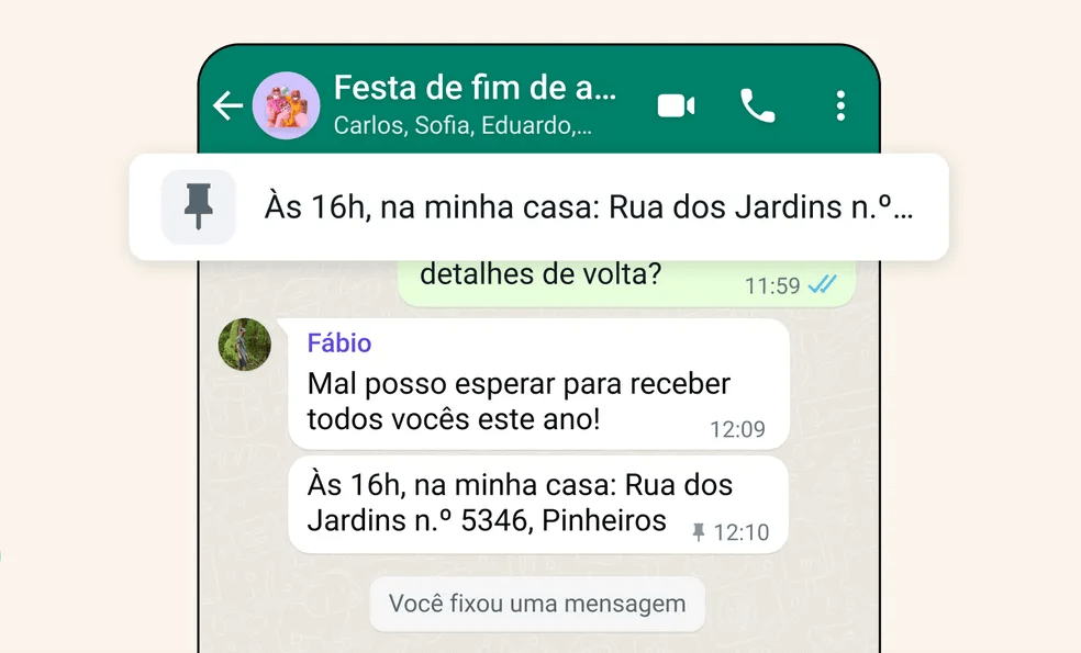 Novidade No Whatsapp: Agora É Possível Fixar Mensagens Nas Conversas